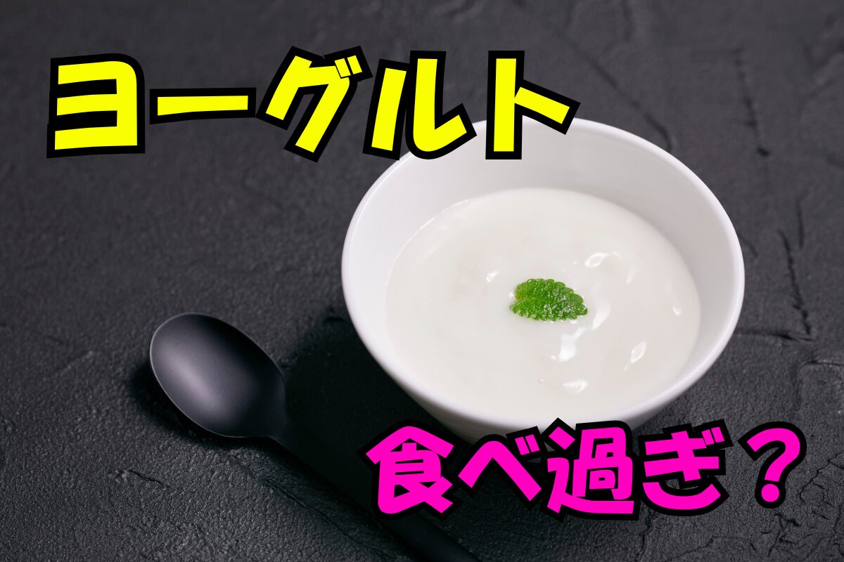 白い器に入ったヨーグルトと黒いスプーン